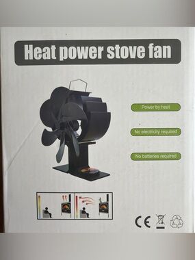 Wood Stove Fan Heat Powered 6-Blade Non-Electric Silent also for Propane Heater